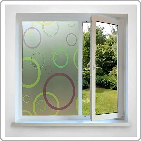 Buy JAAMSO ROYALS Round Circle Window Film Adhesive Frosted Film ...