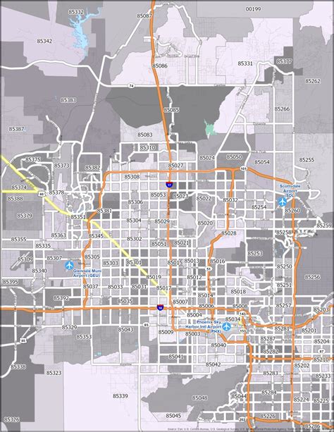Phoenix Zip Code Map With Streets at Indiana Houlding blog
