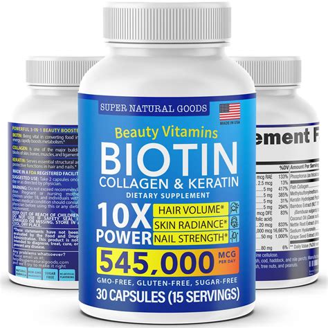 Amazon.com: Biotin + Keratin + Collagen + Horsetail + Saw Palmetto. Advanced 5-in-1 Hair Growth ...