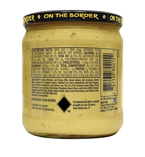 On The Border Salsa Con Queso, 439g/15.5 oz., {Imported from Canada}