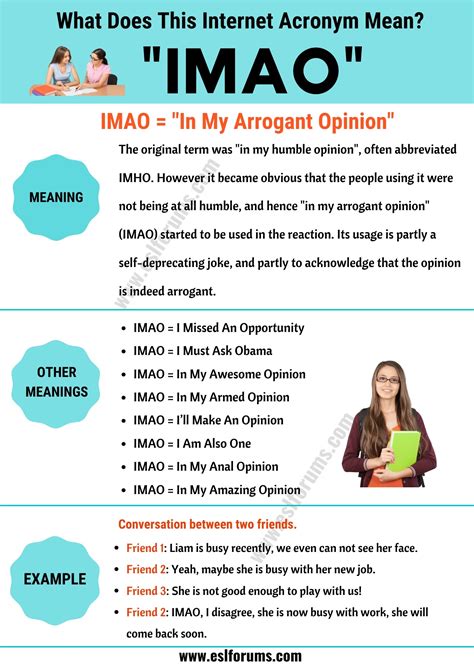 IMAO Meaning: How to Use the Trendy Term "IMAO" Correctly? - ESL Forums