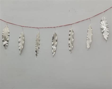 Silver Dipped Natural Mango Leaves -Toran/Door hanging – Light Jewels