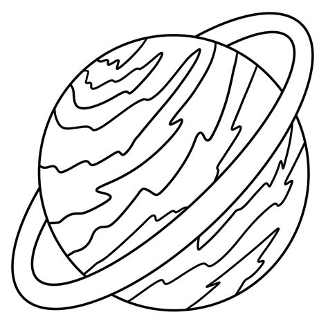 Solar System Clip Art Black And White