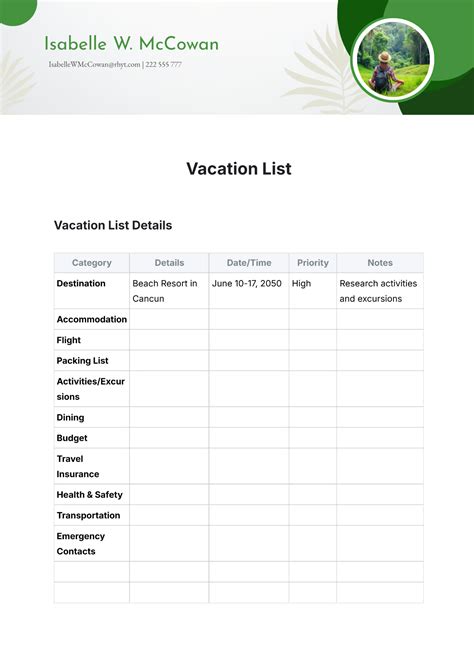 Acronym For Vacation