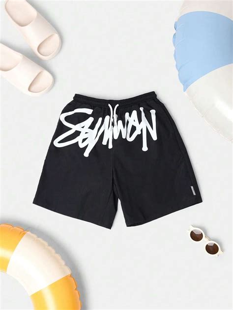 SUMWON Boys Summer Printed Swimming Trunks Beach Pool Board Shorts ...
