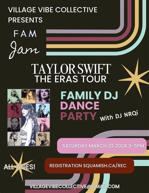 Taylor Swift The Eras Tour Family DJ Dance Party, Brennan Park ...
