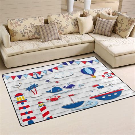 Buy JOJOTK Modern Area Rugs 3D Childrens Background Cardboard Figures 5 ...