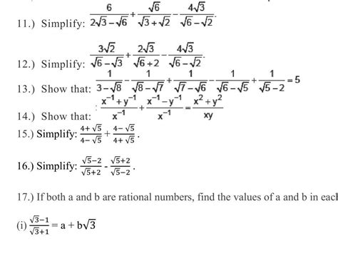 6+4√311.) Simplify: 2√3-√6 √3+ √√2 √√6-√23√22√34√√3+12.) Simplify: √√6 ...