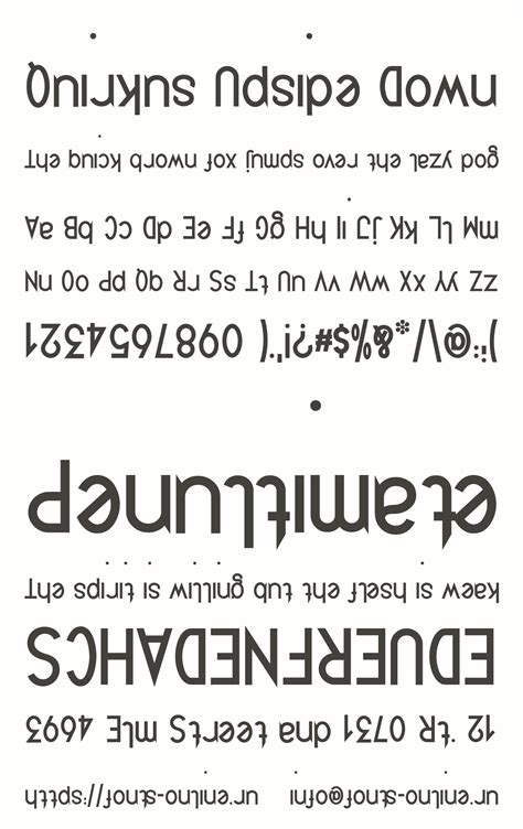 Quirkus Upside Down font
