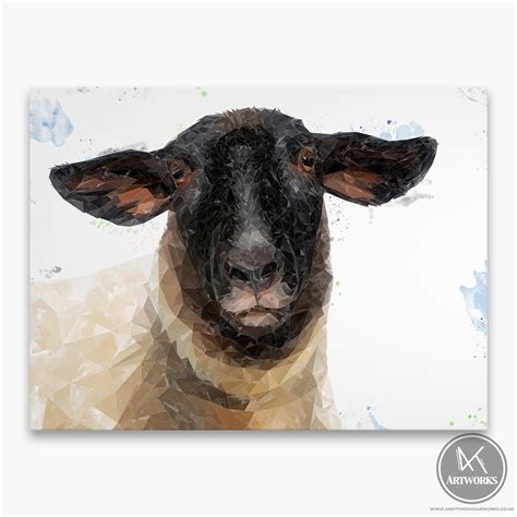 "The Suffolk" Suffolk Sheep Canvas Print | Andy Thomas Artworks