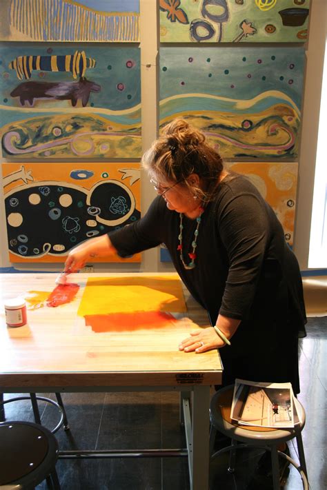 Melanie Yazzie - Afternoon Fairbanks, Melanie Yazzie contemporary Native American art orange ...