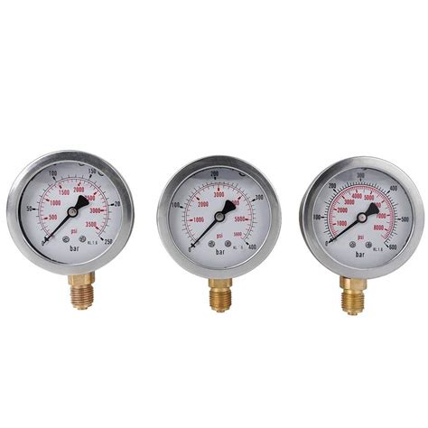 Buy ASHATA Hydraulic Pressure Gauge Kit, Excavator Hydraulic Pressure ...