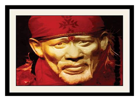 ArtStory Wooden Sai Baba Framed Wall Painting (30 cm x 20 cm x 2.5 cm ...