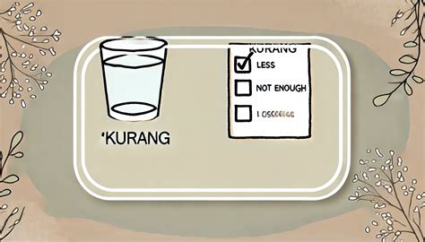 What Does "Kurang" Mean in Indonesian? - Jembatan Bahasa Indonesian Language School