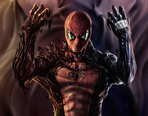 毒液蜘蛛侠融合体艺术品 超级英雄电脑壁纸 - Like壁纸网