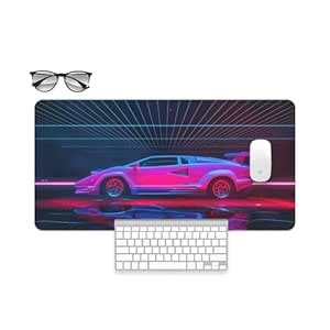 SoulAbiti Retro Lights Supercar Countach Art Mouse Pad - 23.6 x 11 Inch ...