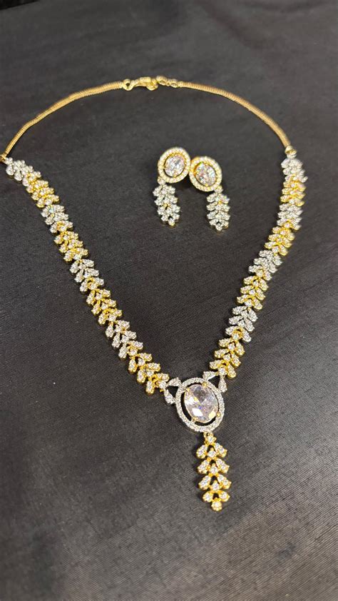 Trending AD Double Toned Jewellery Set – PRODUTO