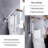 Nisorpa Toilet Grab Bar Bathroom Safety Handrail Folding Drop Down Grab ...
