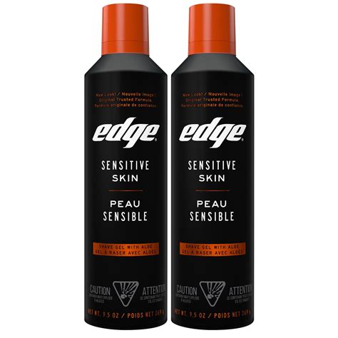 Amazon.com: Edge Shaving Gel for Men, 9.5oz, 2 Pack Mens Shave Gel with ...