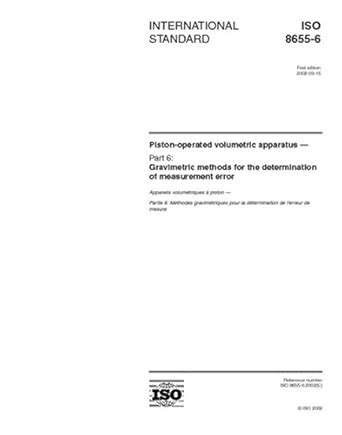 ISO 8655-6:2002, Piston-operated volumetric apparatus - Part 6 ...