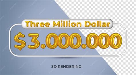 Premium PSD | 3 million dollar poster design with yellow color 3d render