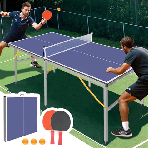 Sesslife 6ft Table Tennis Table,Portable & Foldable Ping Pong Table Set ...
