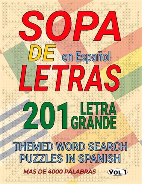 Sopa De Letras En Español 201 Letra Grande Themed Word | Desertcart INDIA