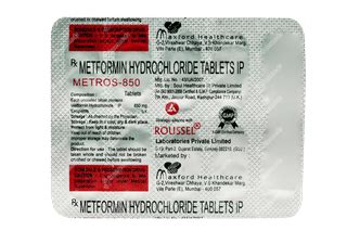 Metros 850 Tablet 10: Uses, Side Effects, Price & Substitutes