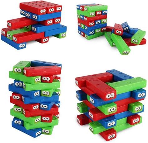 Saunidh Stacking Blocks And Dice Game - 31 Pieces Plastic Nesting ...