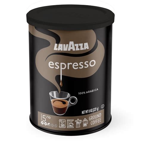 Lavazza Espresso Ground Coffee Blend, Medium Roast, 8-Oz Cans, Pack of ...