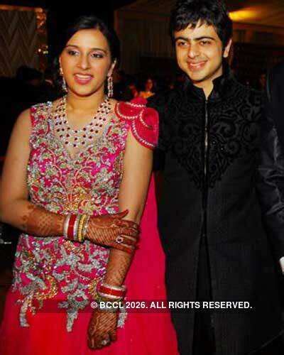 Shahina and Yuvraj Kohli at their wedding reception at ITC