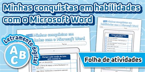 Minhas conquistas em habilidades no Word