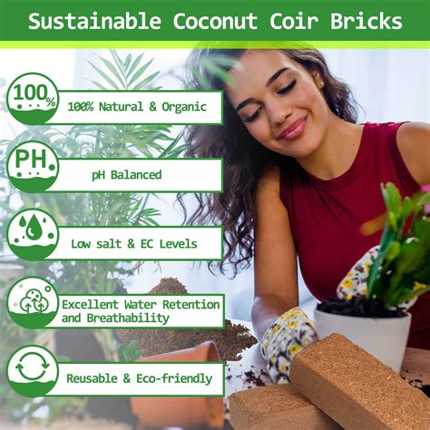 Snapklik.com : Legigo 12 Pack Premium Coco Coir Brick For Plants- 100% ...