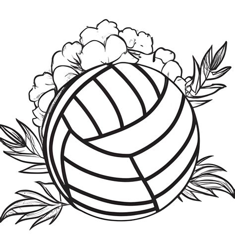 Volleyball Coloring Pages Kids Ball Color Drawing Print Volleyballs ...