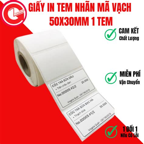 Tem dán decal dán giấy in nhiệt a7 giấy decal tem in nhiệt in vận đơn tmđt khổ A7 tự dính dán ...