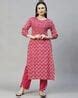 Buy Magenta Pink Kurta Suit Sets for Women by Fashor Online | Ajio.com