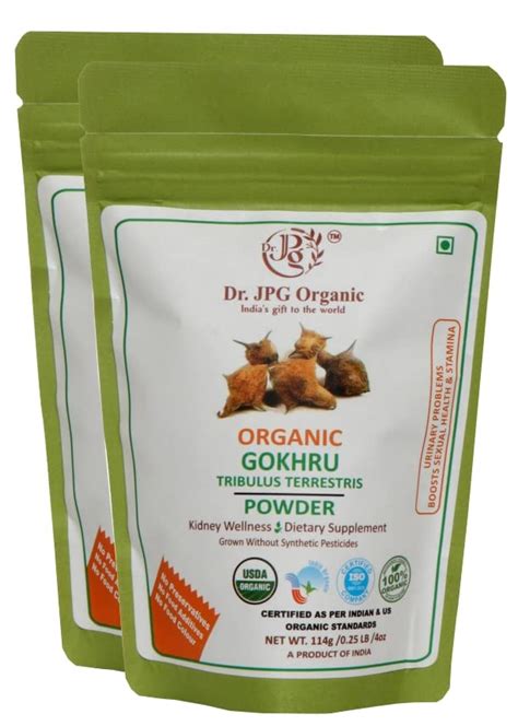 Buy Dr. JPG Organic Gokhru Powder-228g / Gokshura powder/Tribulus ...