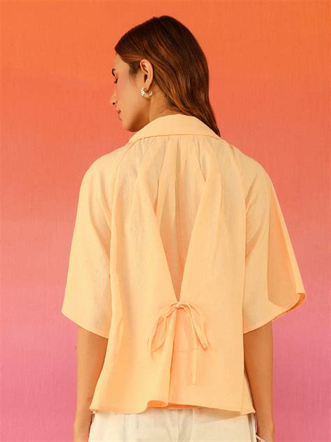 Buy Peach Linen Shirt for Women – COSSET CLOTHING