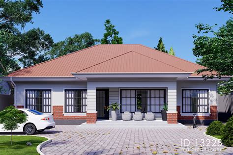 A 3 bedroom with 2 bathroom house design - ID 13228 - Plan by Maramani