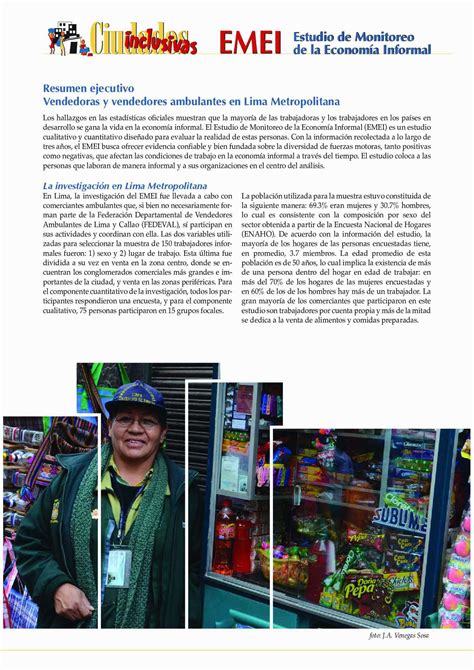Resumen Ejecutivo: Vendedoras y vendedores ambulantes en Lima ...