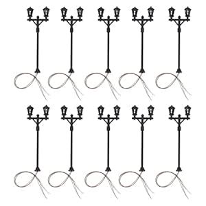 MYADDICTION 10x Model Railway Lamp Garden Street Light HO Scale DIY ...