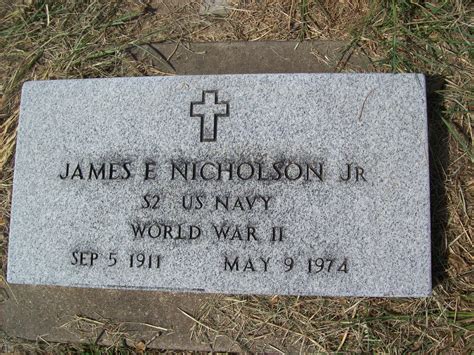 James Edward Nicholson Jr. (1911-1974) - Mémorial Find a Grave