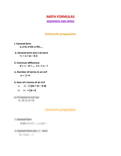 Image result for Series Formulas Math