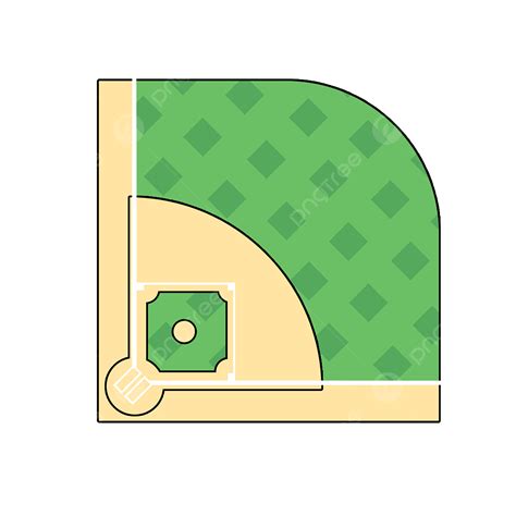 Cartoon Baseball Field Clipart PNG Images, Cartoon Flat Baseball Field ...