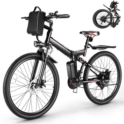 Elifine 500W Electric Bike Folding Electric Mountain Bike, 19Mph 50Miles Electric Bicycle ...