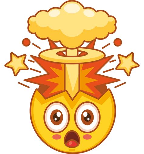 Mind Blown Comedic Explosion Emoji 58274175 PNG