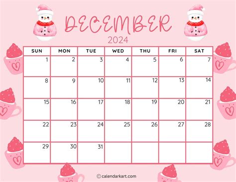 40 printable december 2024 calendars | free pdf - CalendarKart ...