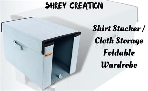 SHREY CREATION Shirt Stacker with Lid & Handle for Wardrobe | Stackable ...