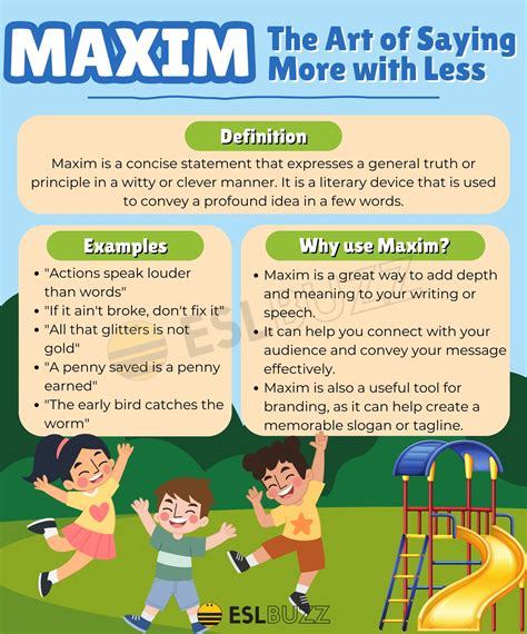 Maxim: Definition, Types, and Examples - ESLBUZZ