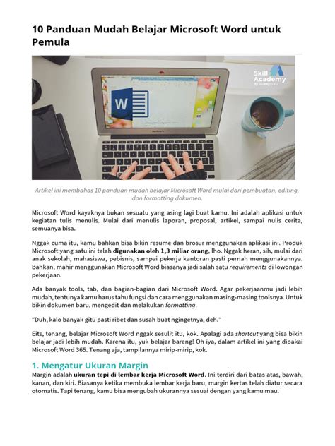 Image result for Contoh Format Tutorial Word